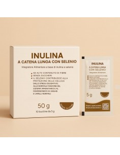 10 INULINE a Catena Lunga con Selenio - Integratore Alimentare a Base di Inulina e Selenio da 5 g